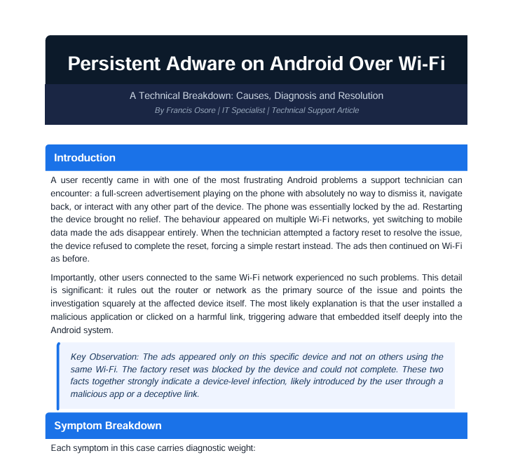 Persistent Adware on Android Over Wi-Fi